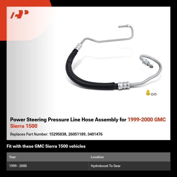 Power Steering Pressure Line Hose Assembly for 1999-2000 GMC Sierra 1500