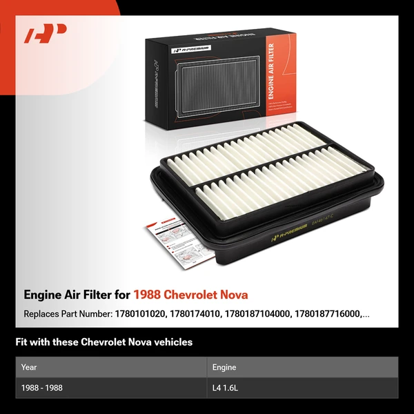 Engine Air Filter for 1988 Chevrolet Nova