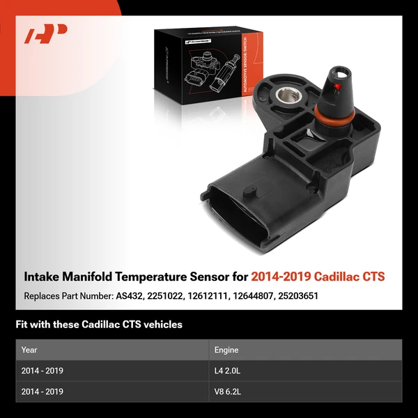 Intake Manifold Temperature Sensor for 2014-2019 Cadillac CTS