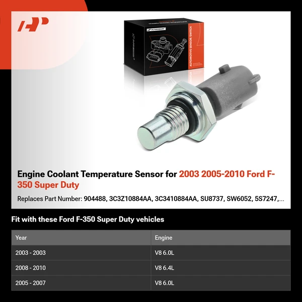 Engine Coolant Temperature Sensor for 2003 2005-2010 Ford F-350 Super Duty