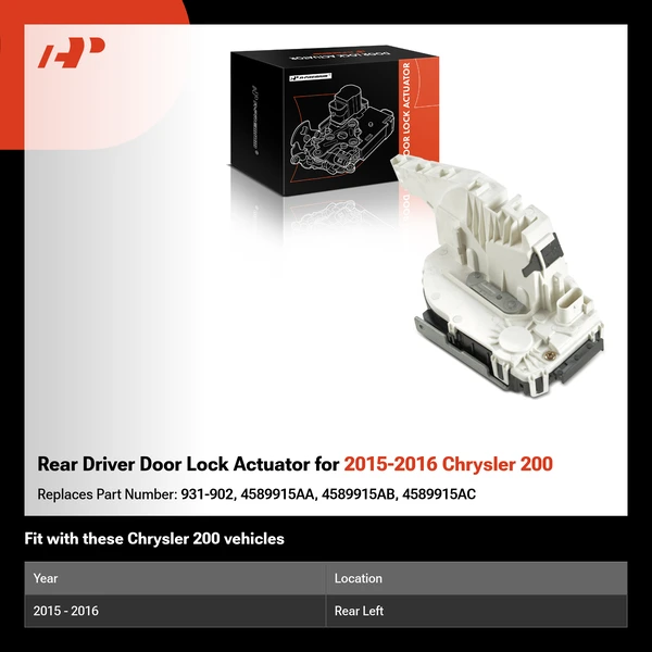 Rear Driver Door Lock Actuator for 2015-2016 Chrysler 200