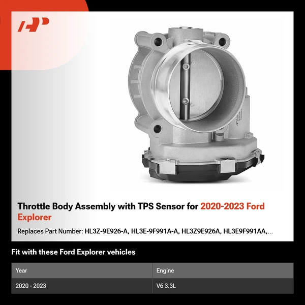 Throttle Body Assembly with TPS Sensor for 2020-2023 Ford Explorer