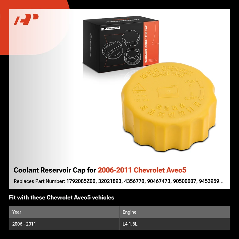 Coolant Reservoir Cap for 2006-2011 Chevrolet Aveo5