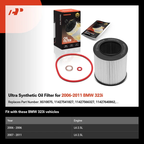 Ultra Synthetic Oil Filter for 2006-2011 BMW 323i