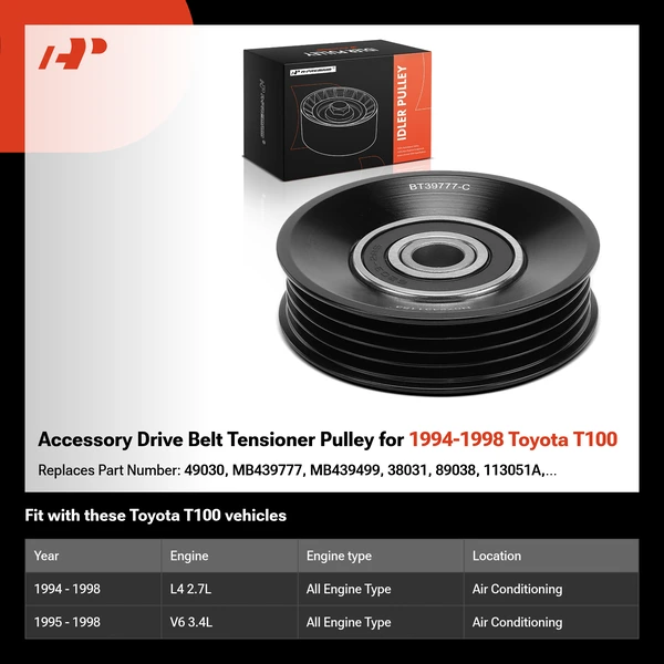 Accessory Drive Belt Tensioner Pulley for 1994-1998 Toyota T100