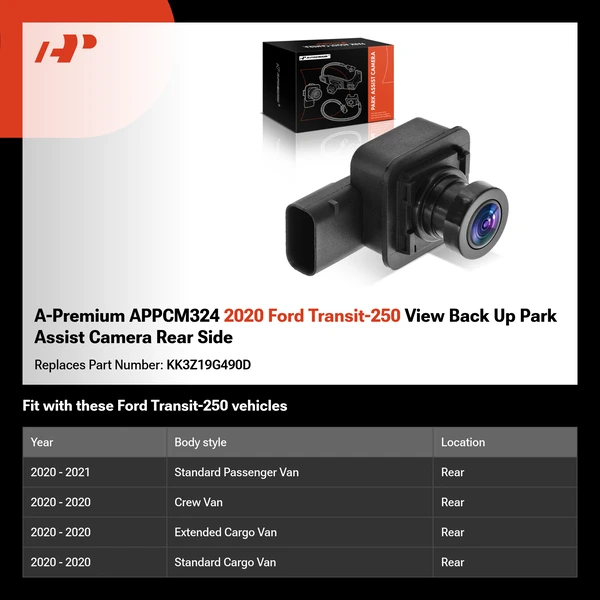 A-Premium APPCM324 2020 Ford Transit-250 View Back Up Park Assist Camera Rear Side