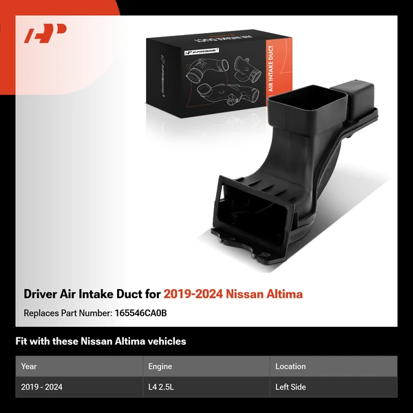 Driver Air Intake Duct for 2019-2024 Nissan Altima