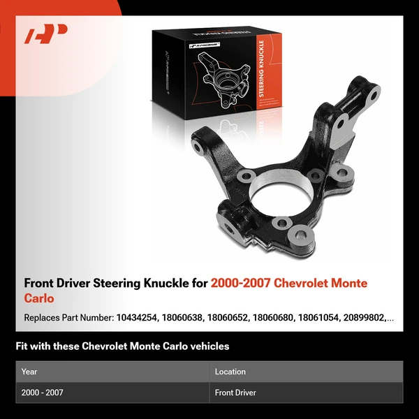 Front Driver Steering Knuckle for 2000-2007 Chevrolet Monte Carlo