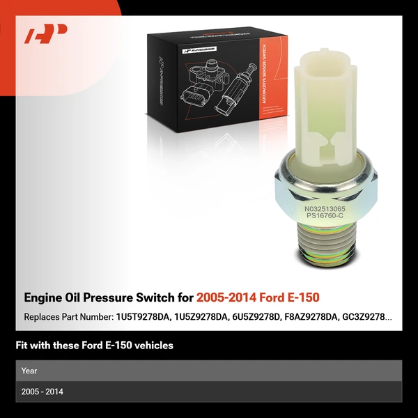 Engine Oil Pressure Switch for 2005-2014 Ford E-150