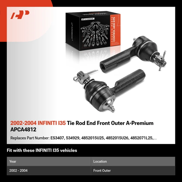 2002-2004 INFINITI I35 Tie Rod End Front Outer A-Premium APCA4812