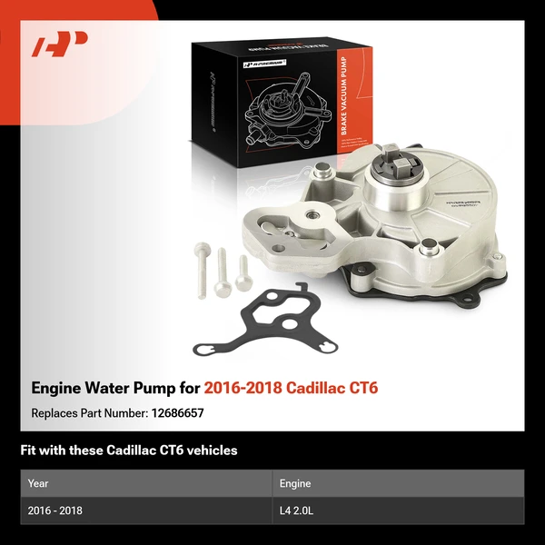 Engine Water Pump for 2016-2018 Cadillac CT6
