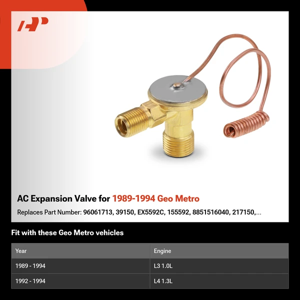 AC Expansion Valve for 1989-1994 Geo Metro