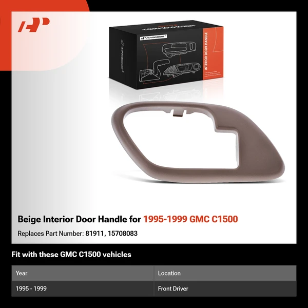Beige Interior Door Handle for 1995-1999 GMC C1500