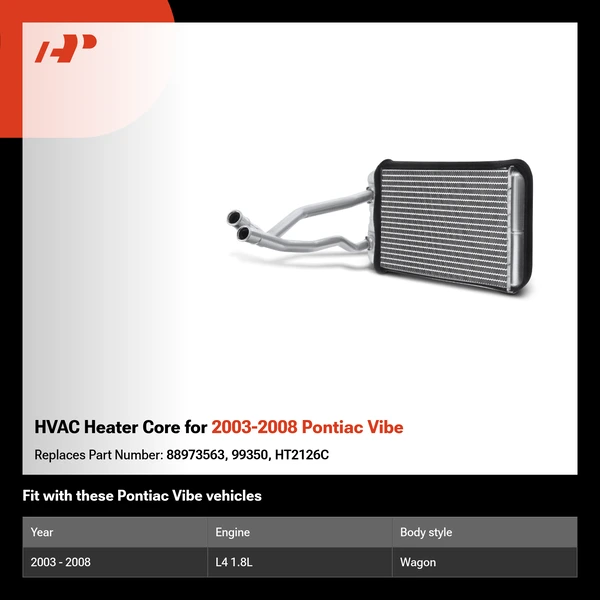 HVAC Heater Core for 2003-2008 Pontiac Vibe