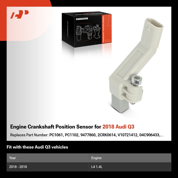 Engine Crankshaft Position Sensor for 2018 Audi Q3