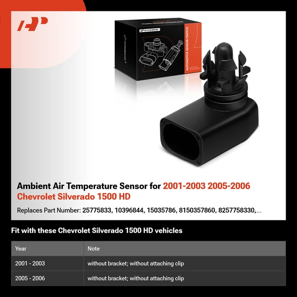 Ambient Air Temperature Sensor for 2001-2003 2005-2006 Chevrolet Silverado 1500 HD
