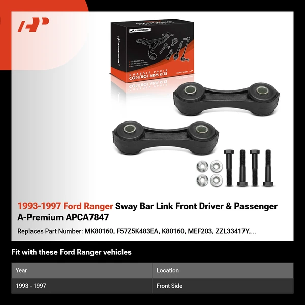1993-1997 Ford Ranger Sway Bar Link Front Driver & Passenger A-Premium APCA7847