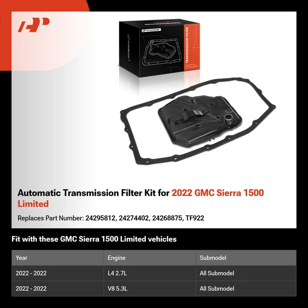 Automatic Transmission Filter Kit for 2022 GMC Sierra 1500 Limited