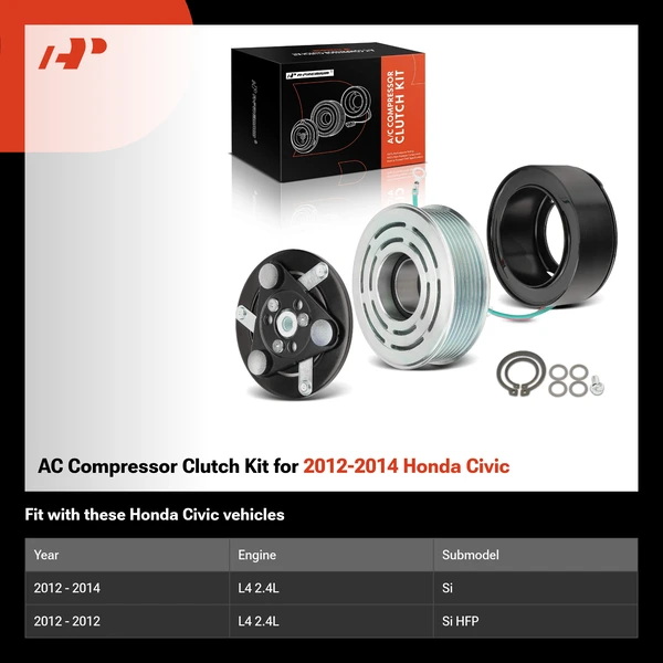 AC Compressor Clutch Kit for 2012-2014 Honda Civic