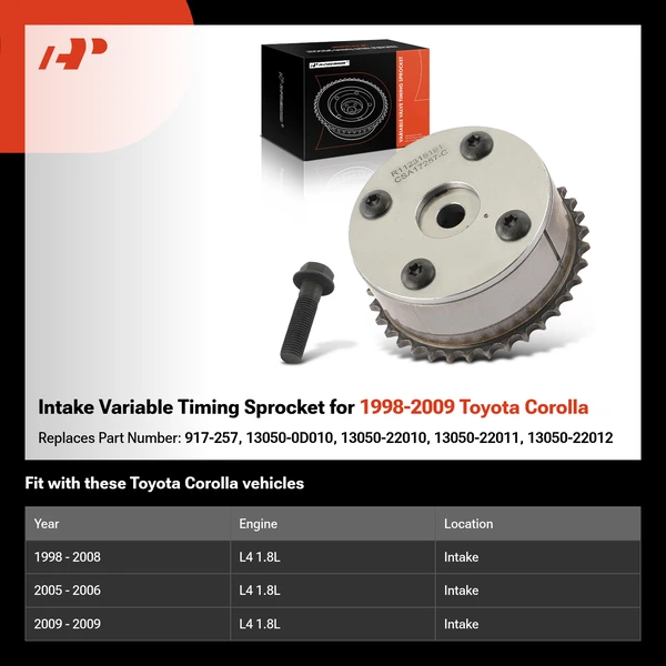 Intake Variable Timing Sprocket for 1998-2009 Toyota Corolla