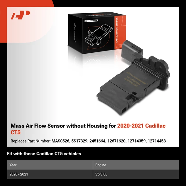 Mass Air Flow Sensor without Housing for 2020-2021 Cadillac CT5