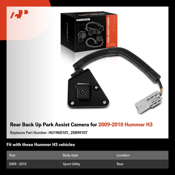 Rear Back Up Park Assist Camera for 2009-2010 Hummer H3