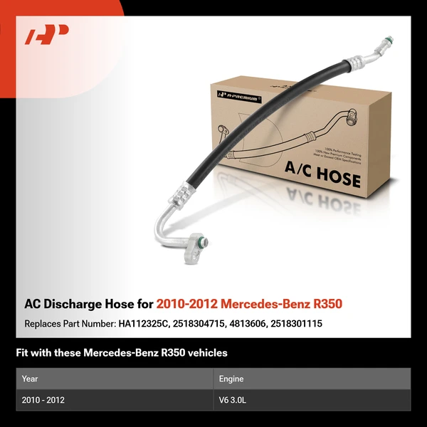 AC Discharge Hose for 2010-2012 Mercedes-Benz R350