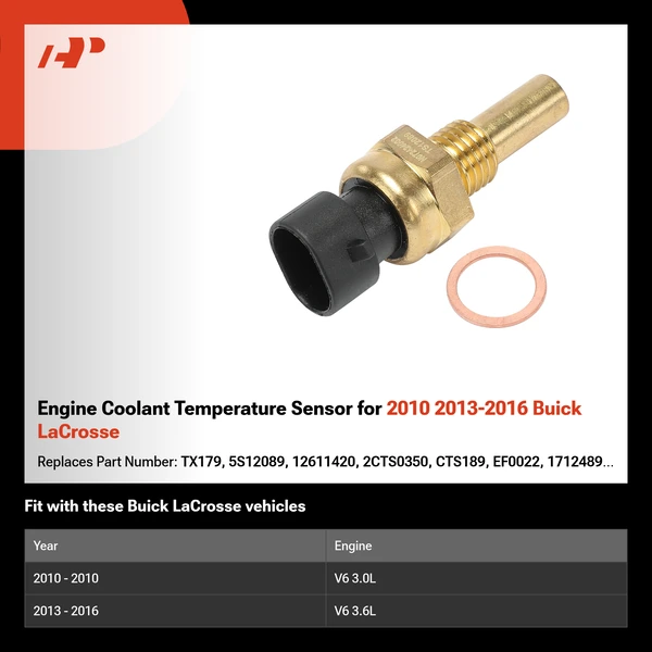 Engine Coolant Temperature Sensor for 2010 2013-2016 Buick LaCrosse