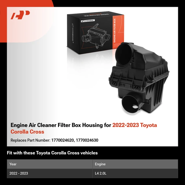Engine Air Cleaner Filter Box Housing for 2022-2023 Toyota Corolla Cross