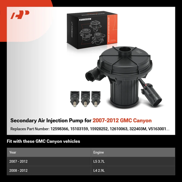 Secondary Air Injection Pump for 2007-2012 GMC Canyon