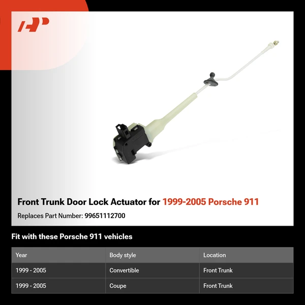 Front Trunk Door Lock Actuator for 1999-2005 Porsche 911