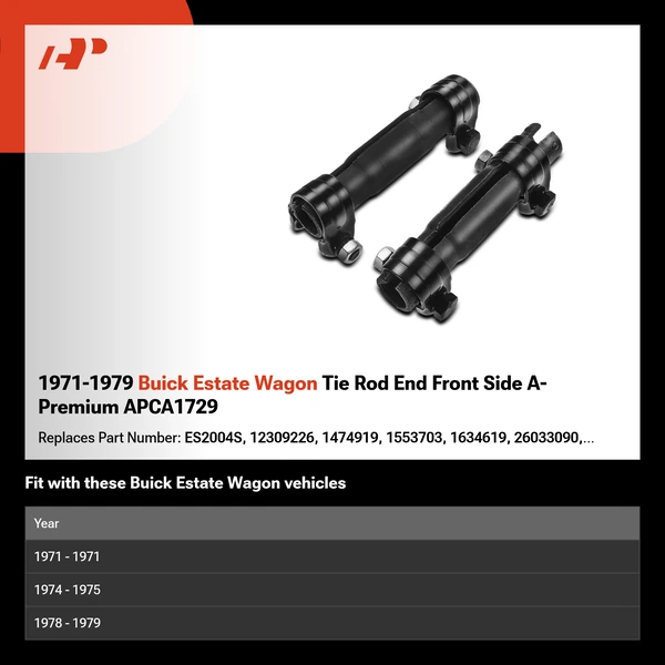 1971-1979 Buick Estate Wagon Tie Rod End Front Side A-Premium APCA1729
