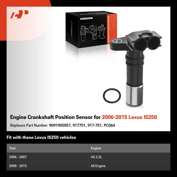 Engine Crankshaft Position Sensor for 2006-2015 Lexus IS250