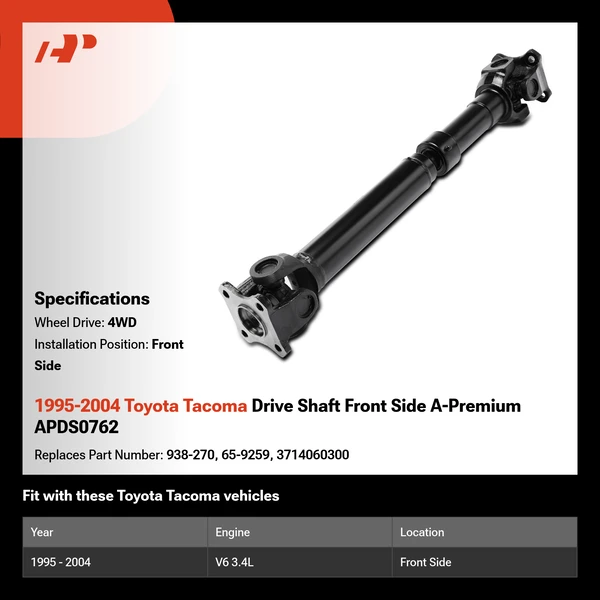 1995-2004 Toyota Tacoma Drive Shaft Front Side A-Premium APDS0762
