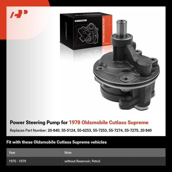 Power Steering Pump for 1978 Oldsmobile Cutlass Supreme