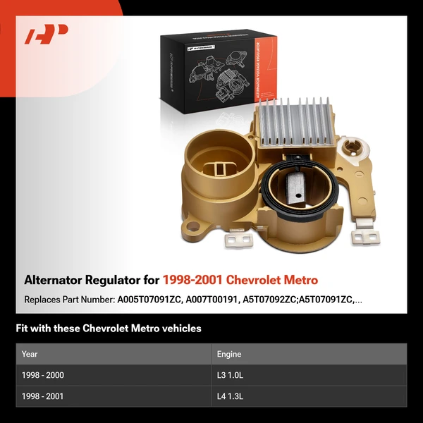 Alternator Regulator for 1998-2001 Chevrolet Metro