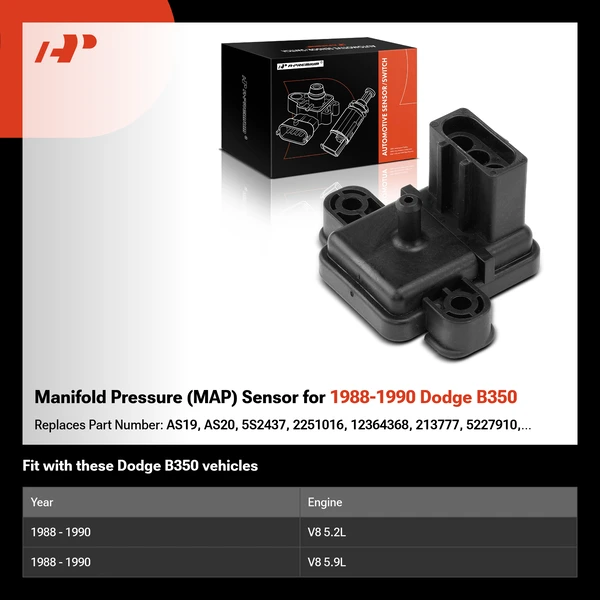 Manifold Pressure (MAP) Sensor for 1988-1990 Dodge B350