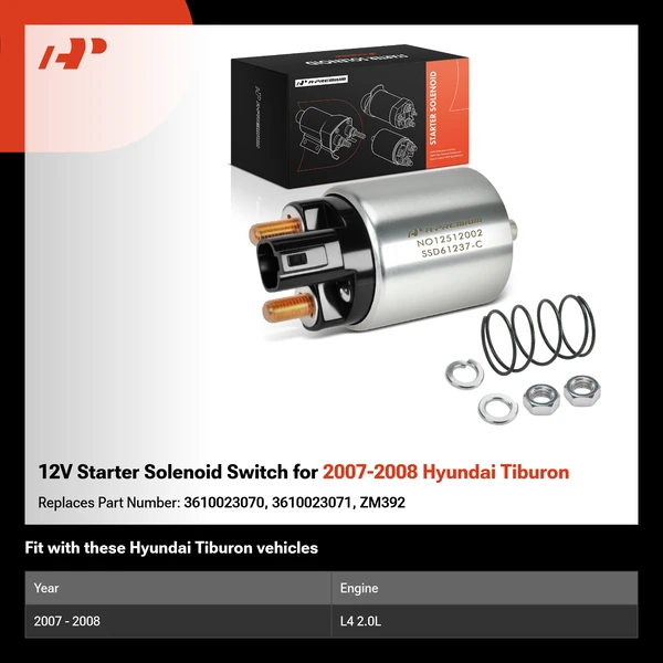 12V Starter Solenoid Switch for 2007-2008 Hyundai Tiburon