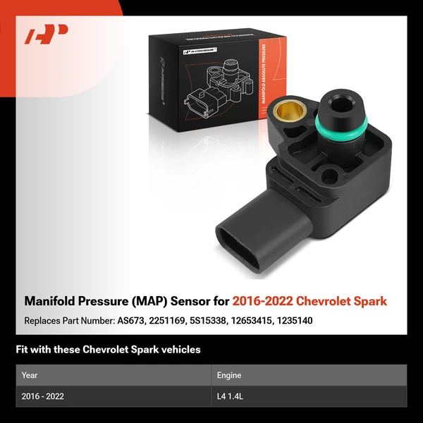 Manifold Pressure (MAP) Sensor for 2016-2022 Chevrolet Spark