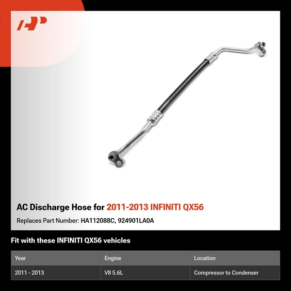 AC Discharge Hose for 2011-2013 INFINITI QX56