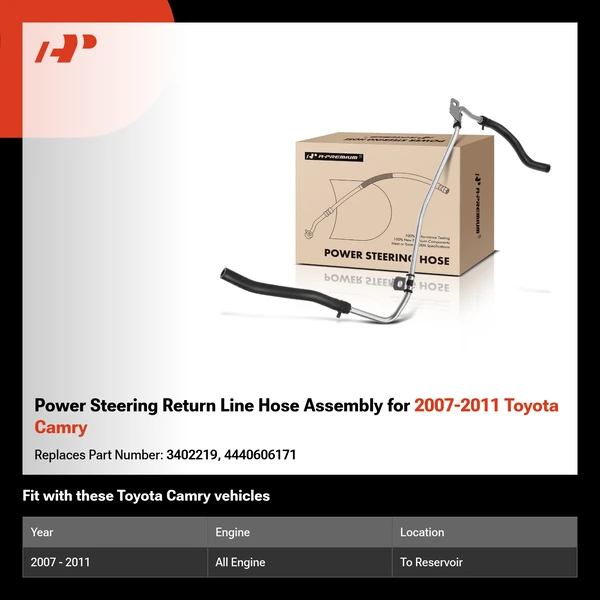Power Steering Return Line Hose Assembly for 2007-2011 Toyota Camry