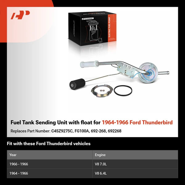 Fuel Tank Sending Unit with float for 1964-1966 Ford Thunderbird