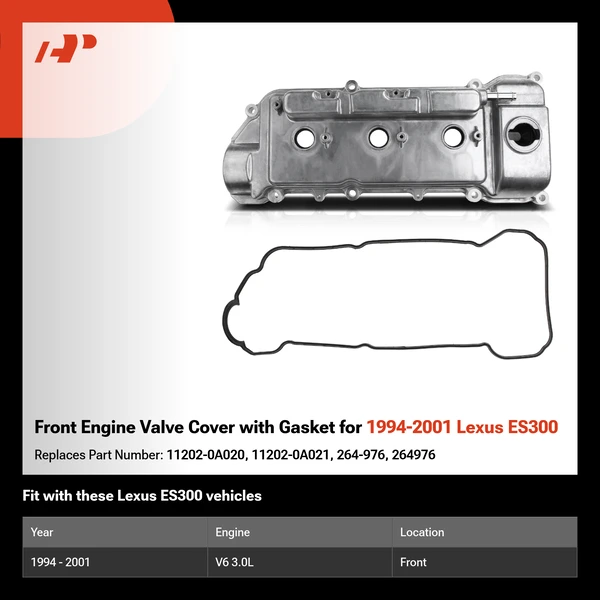 Front Engine Valve Cover with Gasket for 1994-2001 Lexus ES300