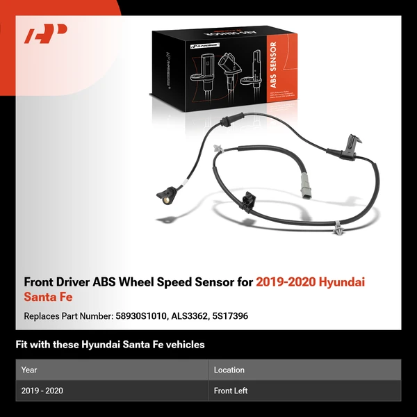 Front Driver ABS Wheel Speed Sensor for 2019-2020 Hyundai Santa Fe