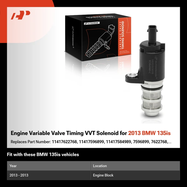 Engine Variable Valve Timing VVT Solenoid for 2013 BMW 135is