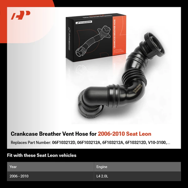 Crankcase Breather Vent Hose for 2006-2010 Seat Leon