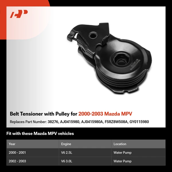 Belt Tensioner with Pulley for 2000-2003 Mazda MPV