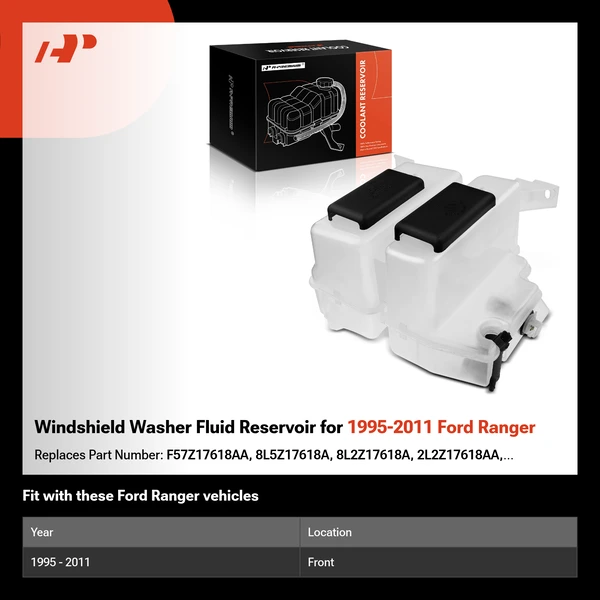 Windshield Washer Fluid Reservoir for 1995-2011 Ford Ranger