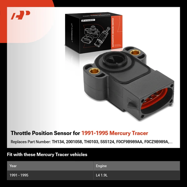 Throttle Position Sensor for 1991-1995 Mercury Tracer