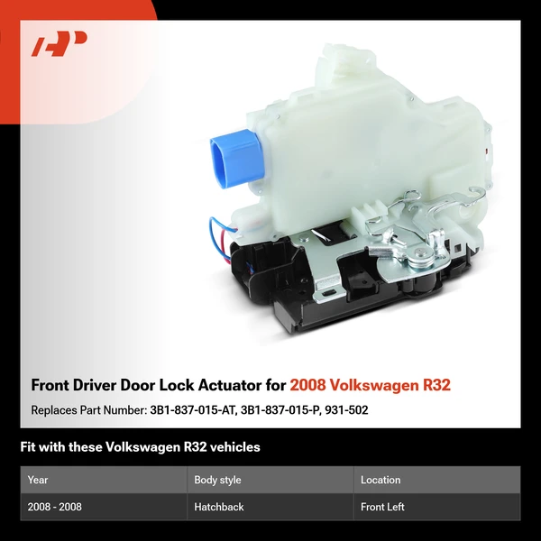 Front Driver Door Lock Actuator for 2008 Volkswagen R32